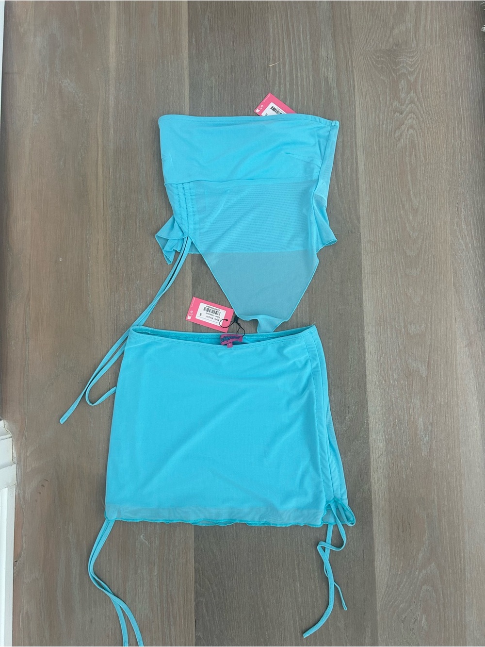 Princess Polly Bright Turquoise Two-Piece Mini Skirt Set